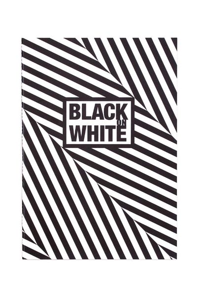 Container دفتر ملاحظات Black On White Bias 16.5x23.5 20 ورقة (أسود)