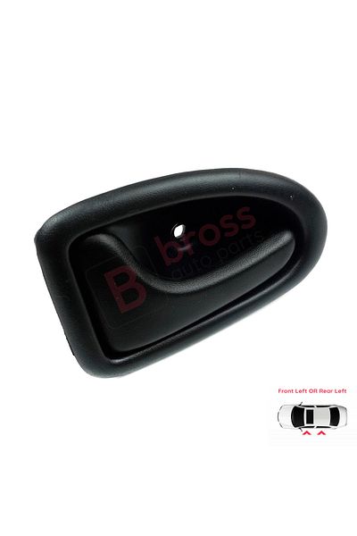Bross Otomotiv Black Handle Inner Front Or Rear Left Door Handle For Renault