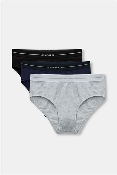 Muraty Ανδρικό σλιπ 3 τεμαχίων Eros Compact πολύχρωμο Lycra
