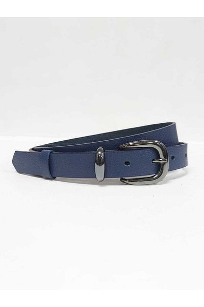 Kemerix Γυναικεία ζώνη Navy Blue με αγκράφα από 100% γνήσιο δέρμα
