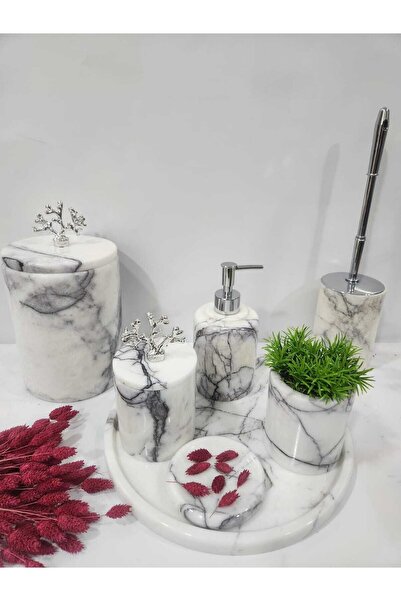SARITAŞ Σετ μπάνιου Lilac Marble 7 τεμ