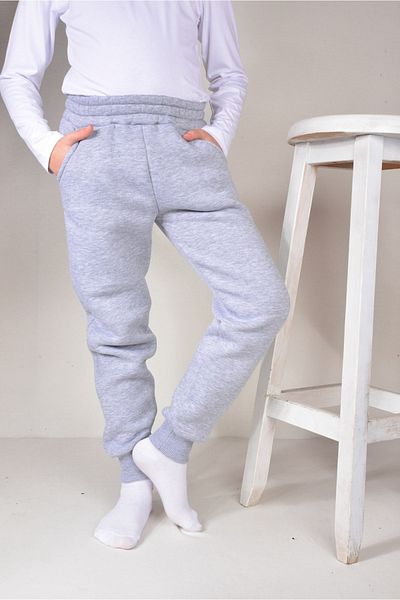 KİDSPİTİRCİK Unisex Παιδικό Γκρι Τσέπη 3 Σκέλη Χοντρό Fleece Φούτερ
