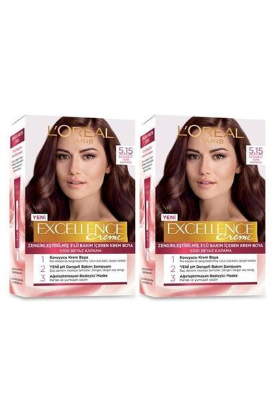 L'Oreal Paris Excellence Saç Boyası 5.15 Efsanevi Türk Kahvesi 2'li Set