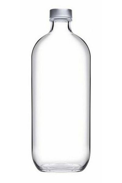 Paşabahçe 2 Size Iconic Glass Water Bottle Oil Lemon Storage Container Set 1 Lt + 0.5 Lt