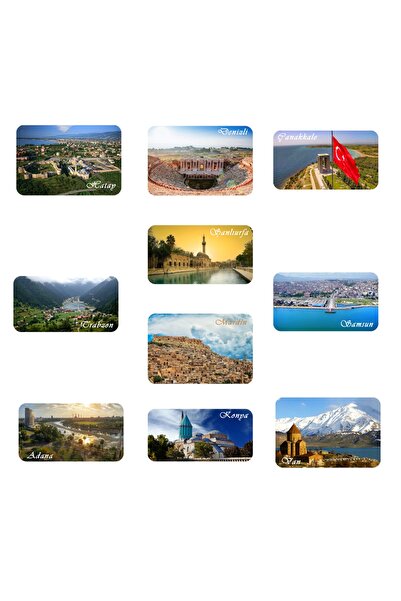 Vera Buzdolabı Magneti Türkiye Şehirleri 10'lu Set - 2