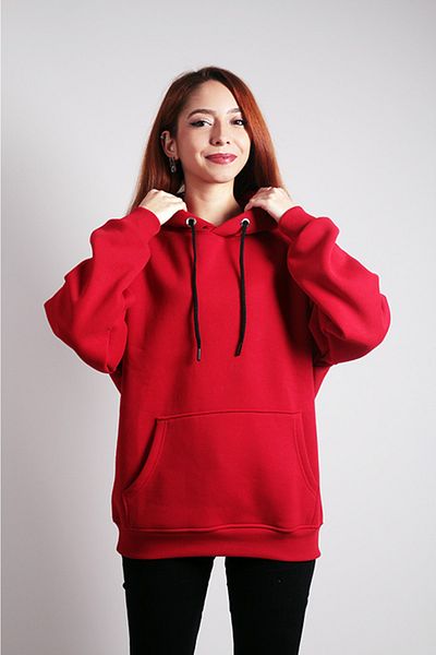 to COSMOS Unisex Oversize Pure Hoodie Red