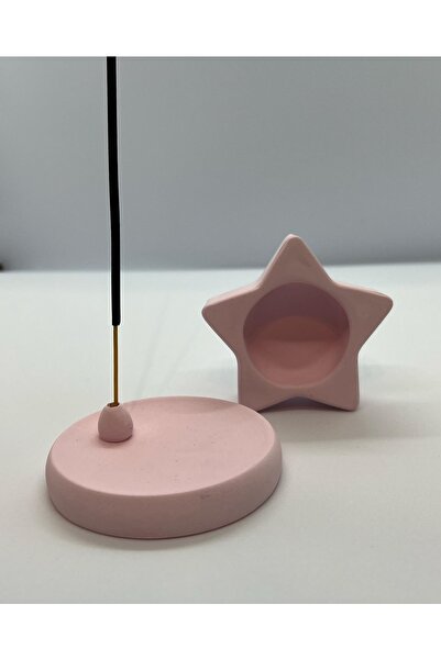 Gamy Crafts Tasarım El Yapımı Yıldız Tealight & Tütsülük 2'li Set