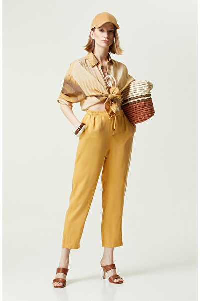 Network Safran Yüksek Bel Düz Paça Pantolon