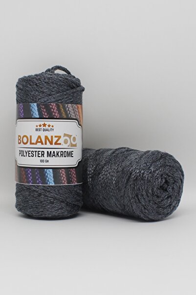 Bolanzoo Polyester Macrame Thread 2 Pieces 100gr Melted Navy Blue 3mm Knitting Thread