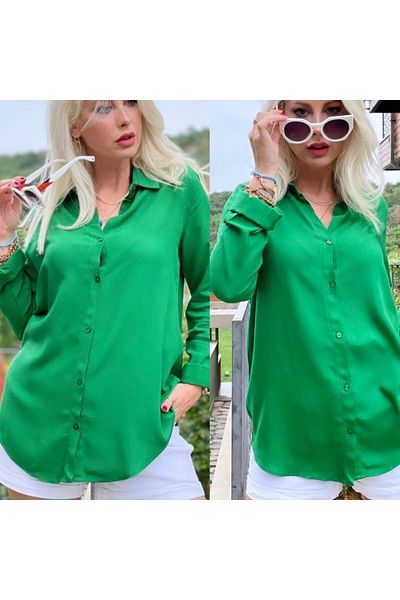 TRENDY قميص أسطوري من نسيج الفيسكوز المنسوج من بوتيك ألمينا