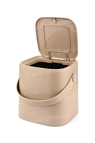 Tuffex 8 Litre Tutma Saplı Iç Kovalı Tezgah Üst Mutfak Çöp Kovası Latte