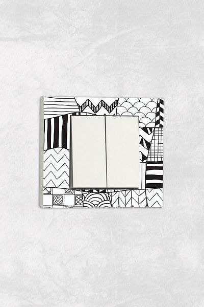 markcat Ovivo Grano (Double Switch Socket) UV Printed White Commitator Frame Included