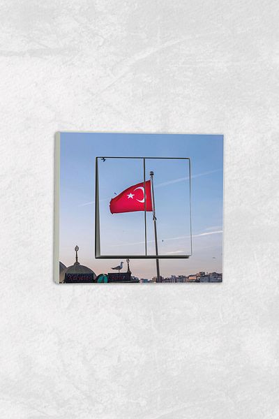markcat Ovivo Grano (TWO KEY SOCKET) UV Printed Turkish Flag Pattern White Commitator Frame Included