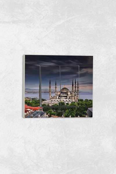 markcat Ovivo Grano (Double Switch Socket) UV Printed Istanbul Concept White Comitator Frame Included