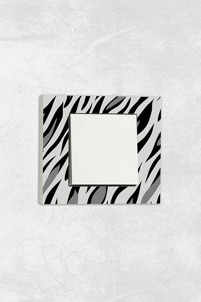 markcat Ovivo grano UV Printed Zebra Pattern White Single Decorative Switch Socket Frame Set