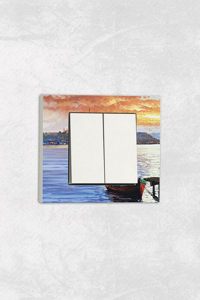 markcat Ovivo Grano (TWO BUTTON SOCKET) UV Printed Istanbul Pattern White Comitator Frame Included