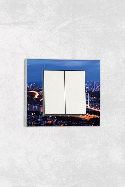markcat Ovivo Grano (Double Switch Socket) UV Printed Throat Bridge Pattern White Comitator Frame Included