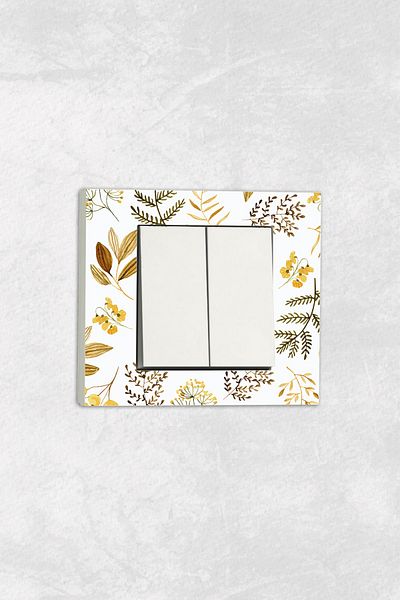 markcat Ovivo Grano (Double Switch Socket) UV Printed White Commitator Frame Included