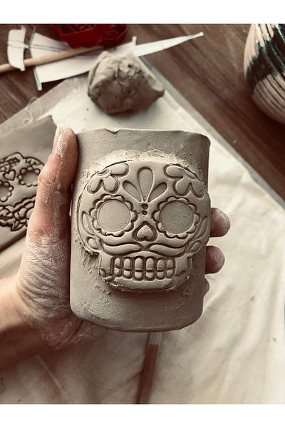 Volala Art Skull Cookie and Ceramic Mold Set