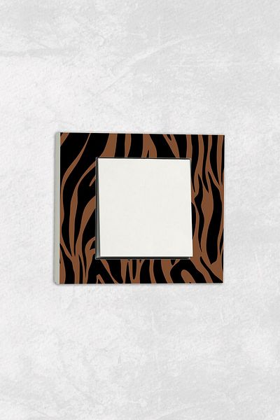 markcat Ovivo grano UV Printed Zebra Pattern White Single Decorative Switch Socket Frame Set