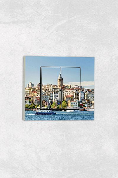 markcat Ovivo Grano (Double Switch Socket) UV Printed Galata Tower White Comitator Frame Included