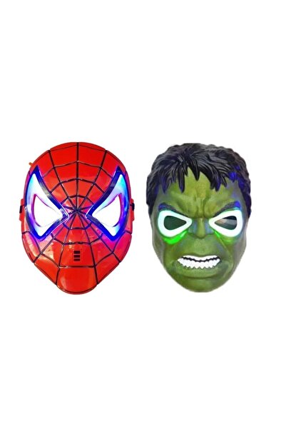 YILDIRIM OYUNCAK Işıklı Hulk Ve Örümcek Adam 2'li Maske Set