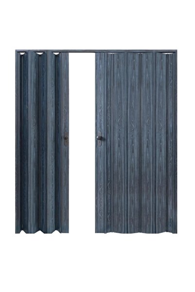 ERİKMANN Akordiyon Kapı 470 X 232 Karaağaç Camsız Çift Açılım 12mm Kalın Antı...