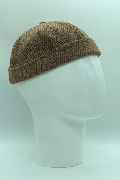 Hoppe قبعة شتوية كلاسيكية هيب هوب دوكرز بنية اللون بنمط متعرج من كيبا