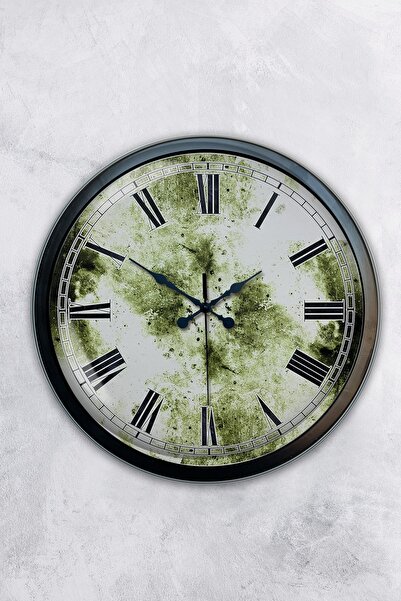 Kasva Concept هدية ساعة حائط معدنية سوداء مقاس 40 سم