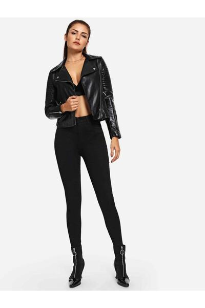 SHEVEGA Μαύρο Skinny Leg Lycra Jeans Slim Jean