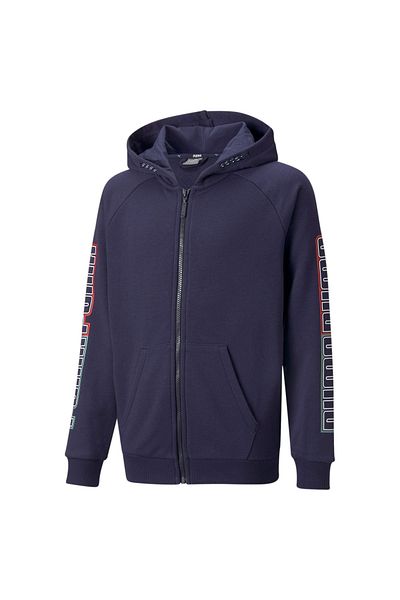 Puma Kids Alpha Full Size Zippered Hooded Sweatshirt Jr