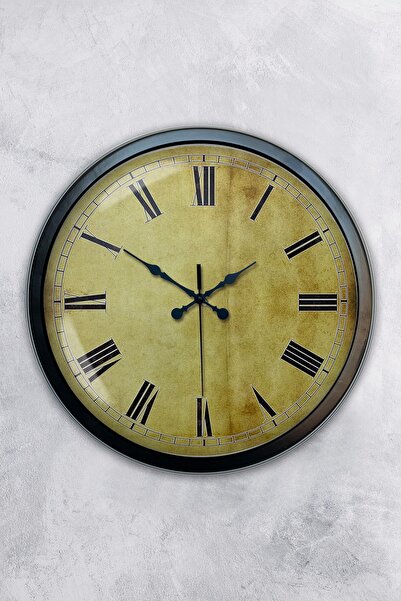 Kasva Concept هدية ساعة حائط معدنية سوداء مقاس 40 سم