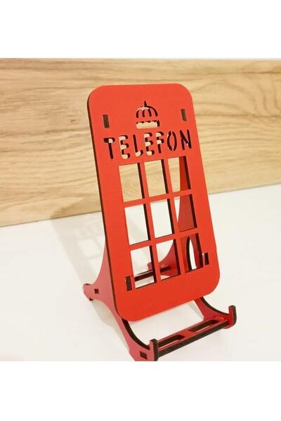 BAAÇ Ahşap Masa Üstü Telefon Tutucu