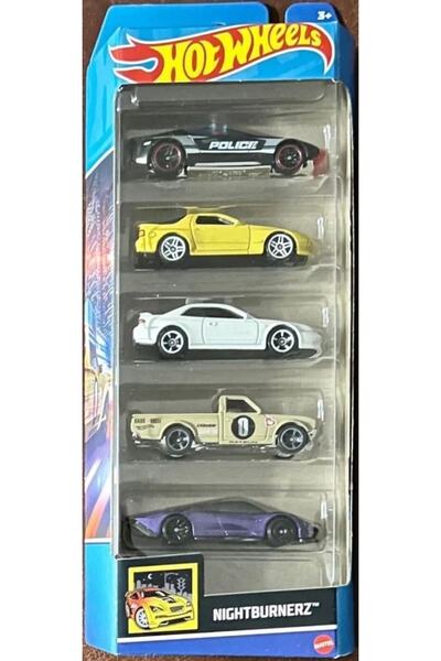 mattel Nightburnerz - Hot Wheels 5’li Araba Seti - Hfv93