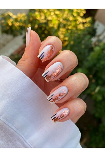 Artikel Rose Gold Renk Transfer Tırnak Dövmesi, Tırnak Sticker, Nail Tattoo, ...