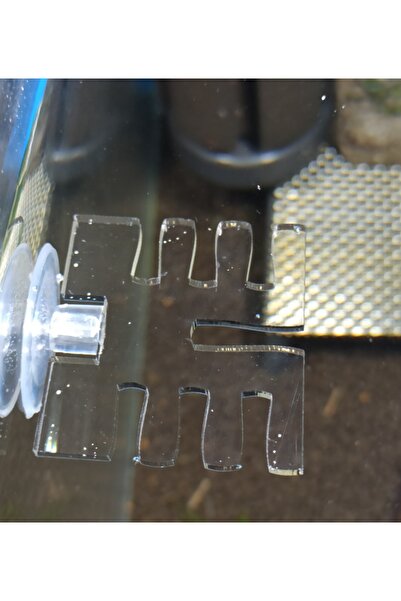 Akvaryum 3 Adet Şeffaf Renk 4.5x3.5 Cm Moss Standı Raf - Vantuzlu. 3d Dıy