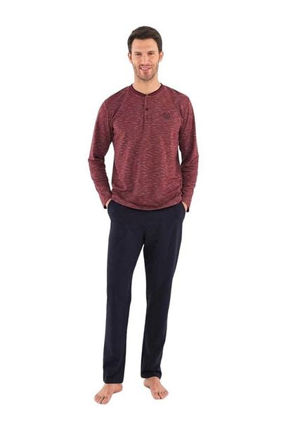 Mod Collection Patted Collar Cotton Men's Pajamas Set