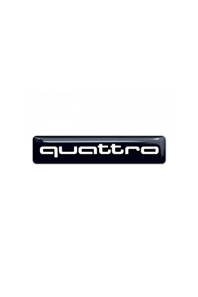 Redline Grafik Audı Quattro Siyah 3d Sticker 2 Adet