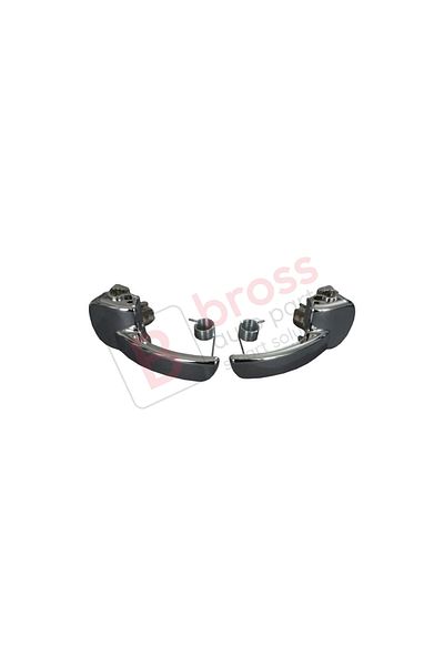 Bross Otomotiv مقبض باب داخلي يمين ويسار مطلي بالألمنيوم لسيارة نيسان قاشقاي 2007-2013 J10 Jj10
