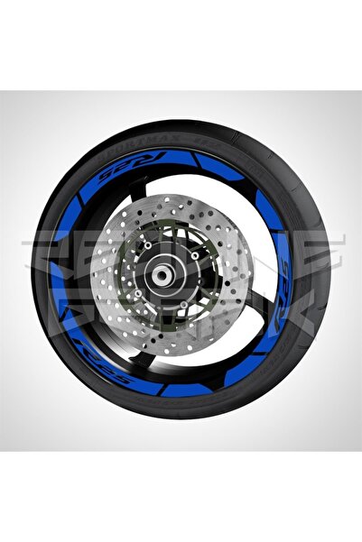 Redline Grafik Yamaha R25 Fosforlu Reflektif Jant Şeridi Mavi
