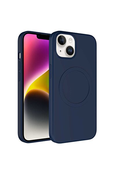 UnDePlus Apple Iphone 14 Plus Kılıf Magsafe Lansman Silikon Kapak Plas