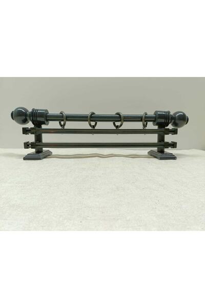 BeSe HOME Çift Raylı Ahşap Rustik 325 Cm Korniş Perde Askısı Perde Aksesuarı