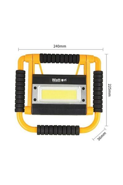 Watton Wt-328 20w Şarjlı Outdoor Cob Led Fener 1300 Lümen Ayaklı Projektör
