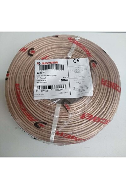 REÇBER 901077 2x1.5 Yassı Şeffaf Kordon Kablo