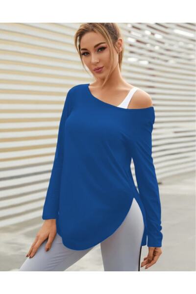 Esinty Γυναικεία Μπλε Λευκή Μπλούζα Λεπτομέρειας (ΜΠΛΕ)