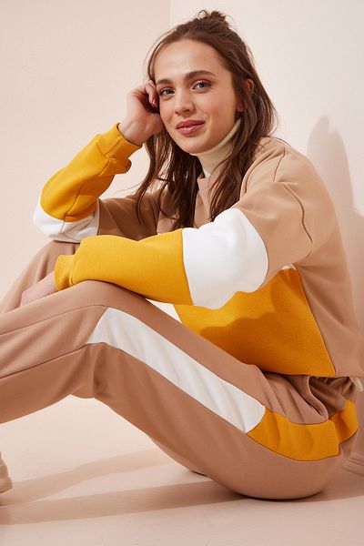 Happiness İstanbul Sweatsuit - Beige - Regular fit