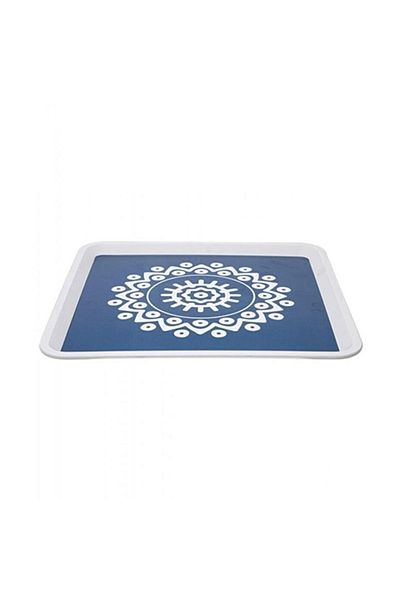 ZucciHome Zucci Home Blue Alaçatı Tray - 32,5x32,5 Cm