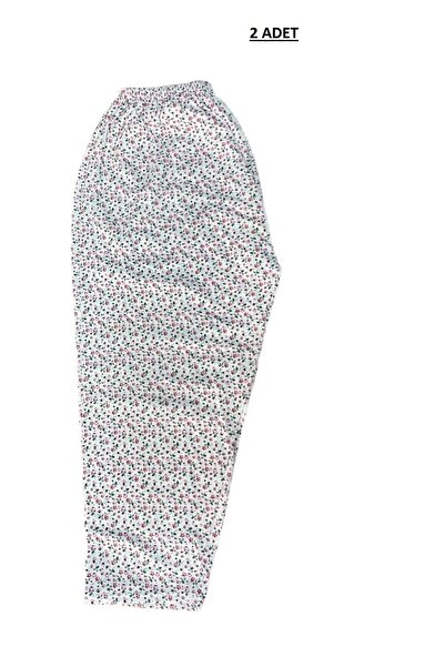 FATELLA Pantaloni de pijama din bumbac pieptănat, cu talie înaltă elastică, c...