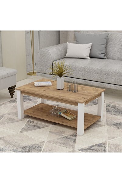 Derya Dekor Larissa Orta Sehpa Atlantikçam-beyaz