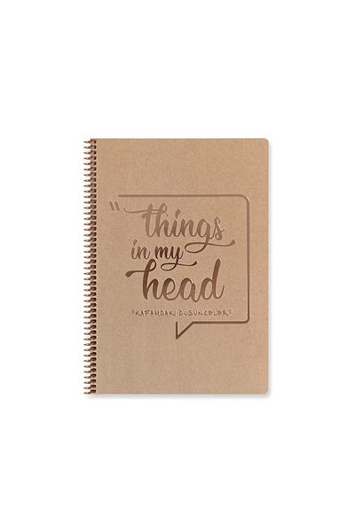 KESKİN COLOR 16.5x22.5 Cm 100 Sheets Unlined Funky Hard Cover Notebook 70 Gr Cream Color Quality Paper